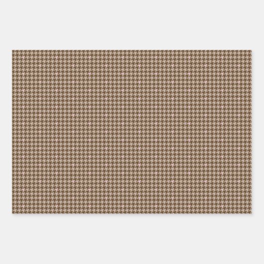 Rose Gold Hahnentrittmuster Wrapping Paper Set Geschenkpapier Set (Vorderseite 3)