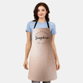 Rose Gold Hair and Makeup Business Typografy Schürze (Getragen)