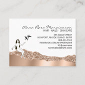 *~* Rose Gold Hair Girly Goddess Beauty Visitenkarte (Rückseite)