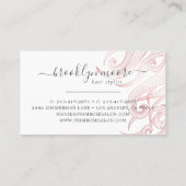 Rose Gold Hair Logo Hair Stylist | elegant Visitenkarte (Rückseite)