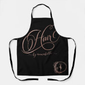 Rose Gold Hair Logo Schürze (Vorderseite)