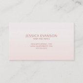 Rose Gold Hair Nails Schönheitssalon Kosmetologin Visitenkarte (Rückseite)
