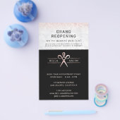 Rose Gold Hair Salon Grand Wiedereröffnung Covid S Flyer (Einzeln)