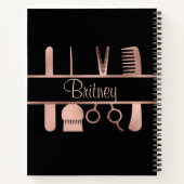 Rose Gold Hair Stylist Personalisiert Notizblock (Rückseite)