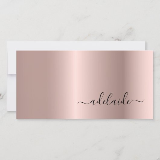 Rose Gold Hair Stylist Script Geschenkgutschein (Vorderseite)