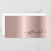 Rose Gold Hair Stylist Script Geschenkgutschein (Vorne/Hinten)