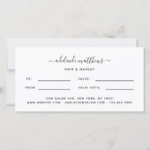 Rose Gold Hair Stylist Script Geschenkgutschein (Rückseite)