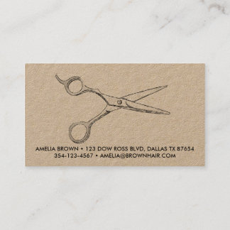 Rose Gold Hairstylisten Scheren Moderner Friseur Visitenkarte