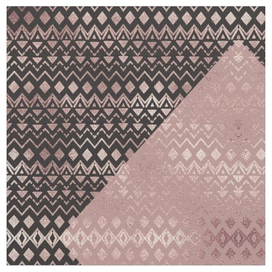 Rose Gold Hand Dragetribal Aztec Geometric Stoff (Nahaufnahme)