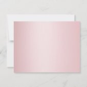 Rose Gold handgeschriebene Skriptmonogramm-Vorlage Mitteilungskarte (Rückseite)