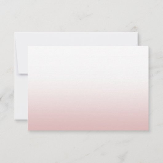 Rose Gold Handgeschriebene Skriptname Template Ele Mitteilungskarte (Rückseite)