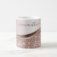 Rose Gold handgeschriebener Name Glitzer Sparkle B