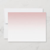 Rose Gold Handgeschriebener Skriptname Elegante Vo Mitteilungskarte (Rückseite)