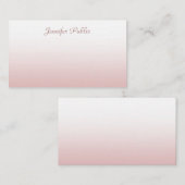 Rose Gold Handgeschriebenes Skript Elegante Vorlag Mitteilungskarte (Vorne/Hinten)