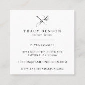 Rose Gold Handmade | Nadel und Thread Quadratische Visitenkarte (Rückseite)