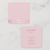Rose Gold Handschrift Template Moderne Elegant Quadratische Visitenkarte (Vorne/Hinten)