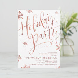 Rose Gold handschriftlich Kalligraphie Feiertag Einladung