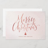 Rose Gold, handschriftlich, Weihnachten (Vorne/Hinten)