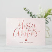 Rose Gold, handschriftlich, Weihnachten (Stehend Vorderseite)
