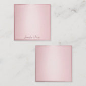 Rose Gold Handwriting Script Elegante Moderne Mitteilungskarte (Vorne/Hinten)
