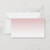 Rose Gold Handwriting Script Name Elegante Vorlage (Rückseite)