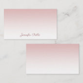 Rose Gold Handwriting Script Name Elegante Vorlage (Vorne/Hinten)