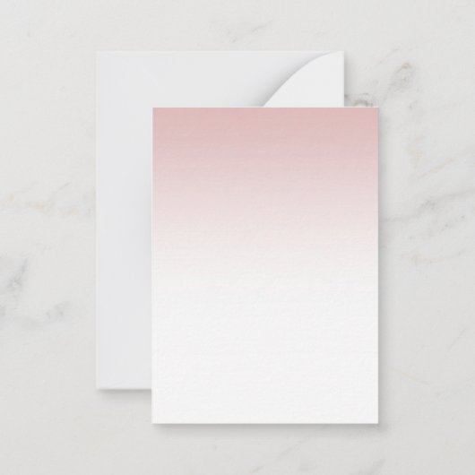 Rose Gold Handwriting Script Name Stilvolle Vorlag Mitteilungskarte (Rückseite)