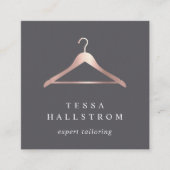 Rose Gold Hanger | Seamstress Schneiderveränderung Quadratische Visitenkarte (Vorderseite)