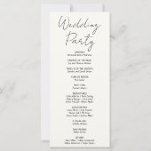 Rose Gold Hanging Stars Off White Wedding Programm (Rückseite)