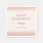 Rose Gold Happy Rente Serviette (Vorderseite)