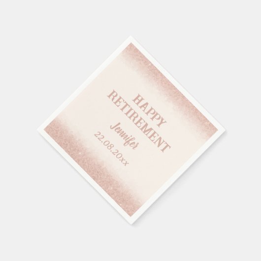 Rose Gold Happy Rente Serviette (Ecke)