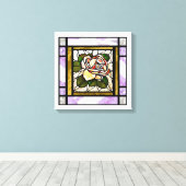 Rose Gold Hartglas Art Deco Leinwanddruck (Insitu (Holzboden))