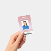 Rose Gold Healthcare Barcode Mitarbeiter Foto ID Ausweis (Handheld)