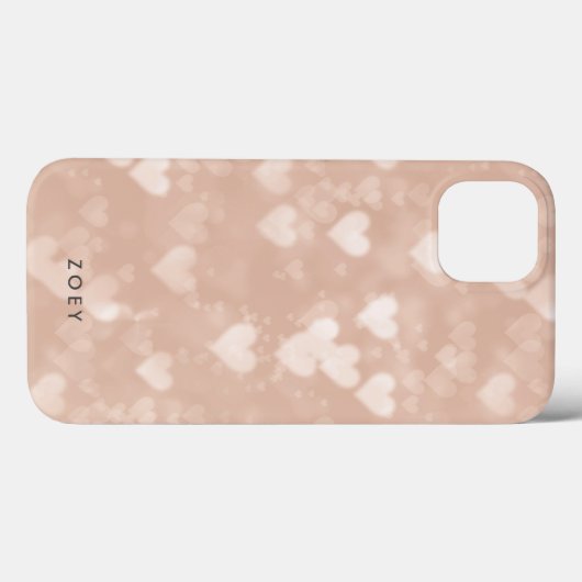 Rose Gold Heart Bokeh Case-Mate iPhone Hülle (Rückseite (Horizontal))