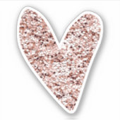 Rose Gold Heart Clipart Niedlich Heart Glitzer Des Aufkleber (Vorderseite)