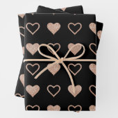 Rose Gold Heart Pattern Wedding Geschenkpapier Set (Beispiel)