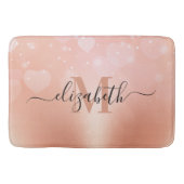 Rose Gold Hearts Badematte (Vorderseite)