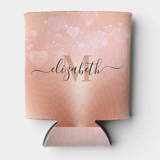 Rose Gold Hearts Dosenkühler (Vorderseite)