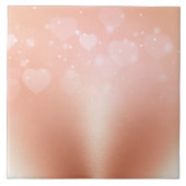 Rose Gold Hearts Fliese (Vorderseite)