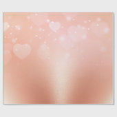 Rose Gold Hearts Geschenkpapier (Flach)