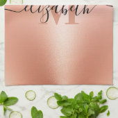 Rose Gold Hearts Geschirrtuch (Gefaltet)