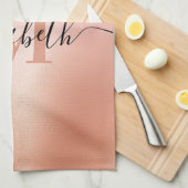 Rose Gold Hearts Geschirrtuch (Viertel Falte)