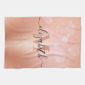 Rose Gold Hearts Geschirrtuch (Horizontal)