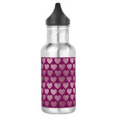 Rose Gold Hearts Glitzer Muster Edelstahlflasche (Links)