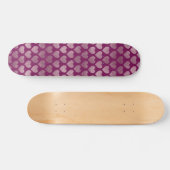 Rose Gold Hearts Glitzer Muster Skateboard (Horizontal)