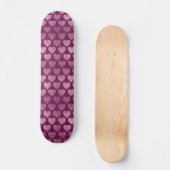 Rose Gold Hearts Glitzer Muster Skateboard (Vorderseite)