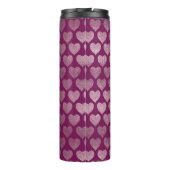 Rose Gold Hearts Glitzer Muster Thermosbecher (Rückseite)
