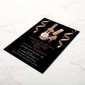 Rose Gold Heelse und Champagne Frauen zum Geburtst Folieneinladung (Gedreht)