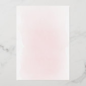 Rose Gold Heilige Kreuztaufe Folieneinladung (Rückseite)