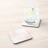 Rose Gold hellrosa Marmorstruktur Getränkeuntersetzer (Rechte Seite)